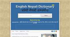 Desktop Screenshot of englishnepalidictionary.com