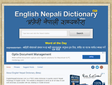 Tablet Screenshot of englishnepalidictionary.com